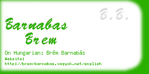barnabas brem business card